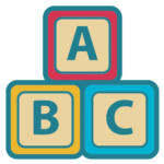 Young Children Icon - Graphic of ABC blocks