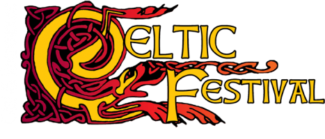 Evanston Celtic Festival Logo in reds & yellows
