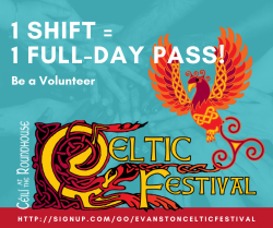 Volunteer for the Ceili at the Roundhouse Celtic Festival. 1 Shift = 1 Full-Day Pass